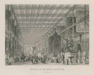 1851年的伟大展览的内部，从唐太斯神庙 作者 英语学校