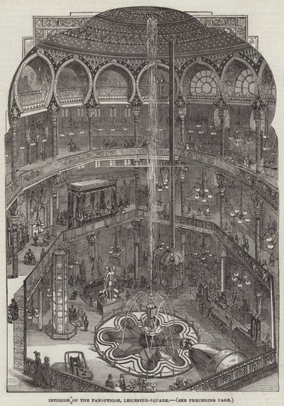 Panopticon 的内部，莱斯特广场（雕刻） 作者 英语学校