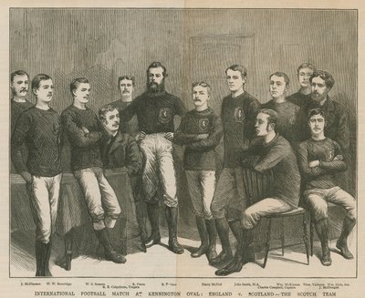 Kennington Oval国际足球比赛;英格兰队与苏格兰队，苏格兰队 作者 英语学校