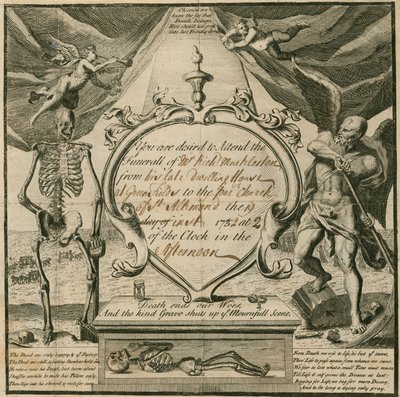 邀请参加1732年Richard Mackleston先生的葬礼 作者 英语学校