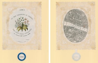 1849年10月30日正式和反向开启新煤炭交易所的仪式邀请函 作者 英语学校