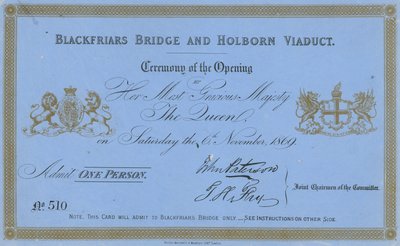 邀请Blackfriars Bridge和Holborn Viaduct开幕 作者 英语学校