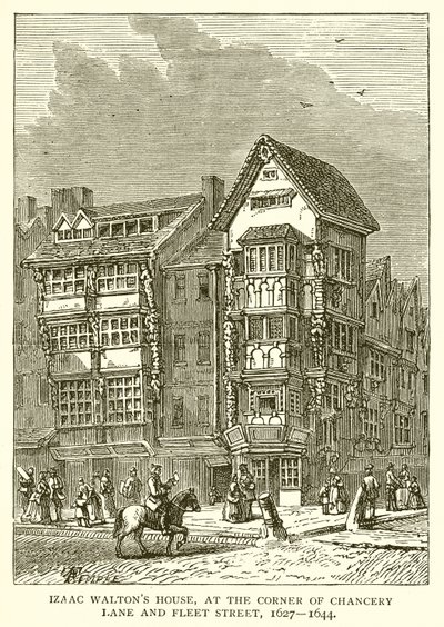 Izaac Waltons House，位于Chancery Lane和Fleet Street的拐角处，1627-1644 作者 英语学校
