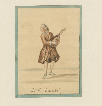 JF Handel，19世纪中期（笔和墨水，蜡笔和纸上洗） 作者 英语学校