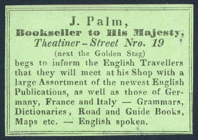 J Palm，书商给陛下，交易卡 作者 英语学校