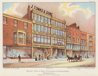 J Tonks  Sons 家具店，斯卡伯勒（彩色印刷品） 作者 英语学校