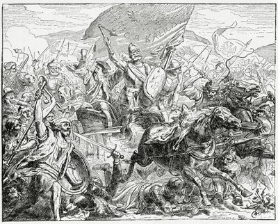 Jan Zizka于1882年在格伦沃尔德战役中获胜，1882年 作者 英语学校