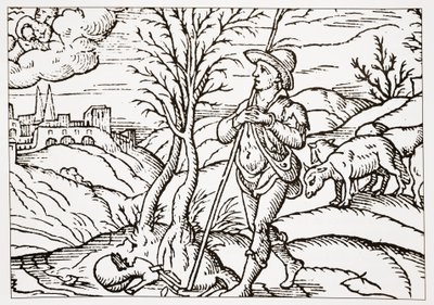 1月，来自Spensers The Shepherds Calendar，1579 作者 英语学校