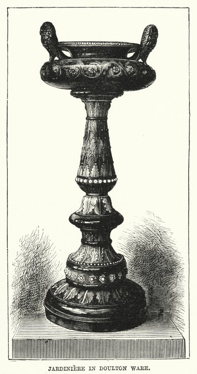 道尔顿器皿中的 Jardiniere （雕刻） 作者 英语学校