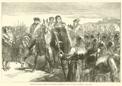 Jeanne d“Albare，纳瓦拉女王，向Huguenot士兵讲话 作者 英语学校
