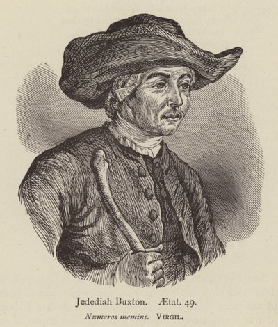 Jedediah Buxton, aetat 49（雕刻）。 作者 英语学校
