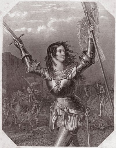 圣女贞德（亨利六世的五幕悲剧）--在--"莎士比亚的女性画廊，收集了伦敦第一批艺术家的45幅严肃的肖像画，并附有批评和文学评论 "1838年左右--来自 "莎士比亚的女性画廊"。 作者 英语学校