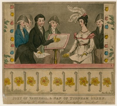 Vauxhall的Joey和Turnham Green的Nan，由Mattiason先生和Turnstall小姐在Vauxhall Gardens演唱 作者 英语学校
