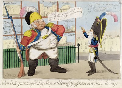 酒吧，约翰·布尔守着玩具店，或者是为了更多玩具而哭泣。由SW Fores，1803（彩色蚀刻） 作者 英语学校