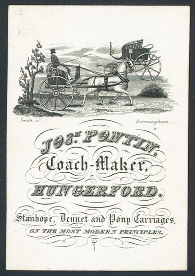 Josiah Pontin，教练制造商，贸易卡 作者 英语学校