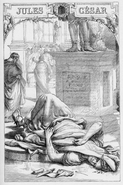 Jules Cesar - The Tragedy of Julius Caesar - 1866 年“威廉莎士比亚全集”中的插图 - 此版本的插图和一般形式借自伦敦出版的卡塞尔的插图莎士比亚 作者 英语学校