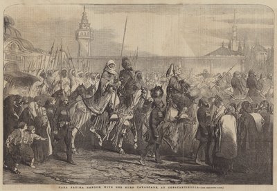 Kara Fatima Hanoun 和她的库尔德骑兵在君士坦丁堡（版画） 作者 英语学校