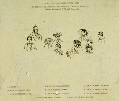 1857年Osborne House皇室肖像的关键板块（见190050） 作者 英语学校