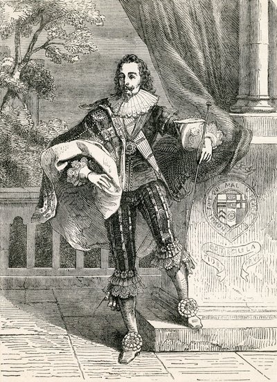 查理一世国王，插图取自1857年约翰卡塞尔斯画的英国历史 作者 英语学校