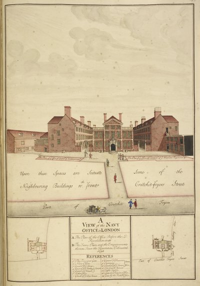 国王 43，f.147 伦敦海军办公室景观 作者 英语学校