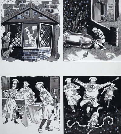 厨房滑稽动作 作者 英语学校