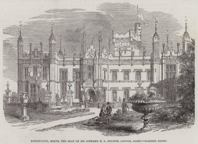 Knebworth, Herts, the Seat of Sir Edward E L Bulwer Lytton, Baronet, Garden Front (engraving) 作者 英语学校