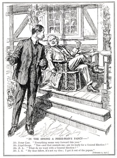 LLoyd George和Bonar Law讨论了1920年2月大选的前景 作者 英语学校