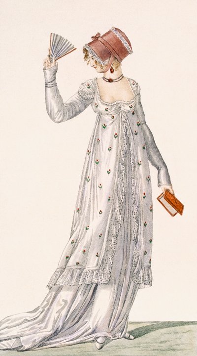 女士晚礼服，来自Ackermanns Repository of Arts，pub的时尚板块。 1814 作者 英语学校