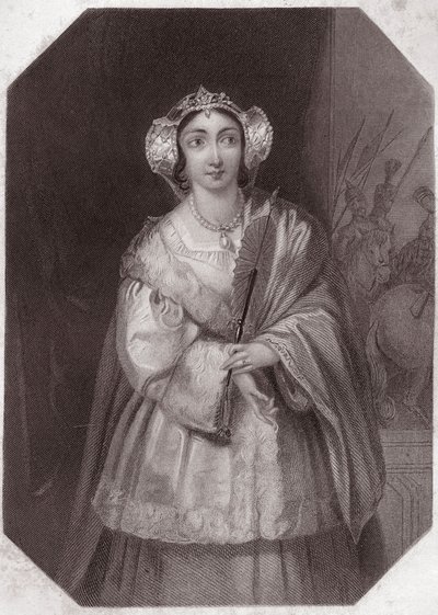 珀西夫人（亨利四世）（亨利四世国王）在--"莎士比亚的女性画廊，收集了伦敦第一批艺术家的四十五幅严肃的肖像画，并附有批评和文学评论 "约1838年--来自 "莎士比亚的女性画廊 作者 英语学校