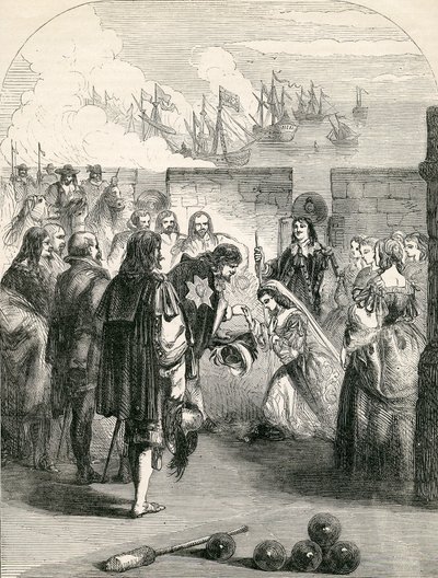 登上公主亨丽埃塔，插图取自约翰卡塞尔斯英国的插图历史，1857年 作者 英语学校