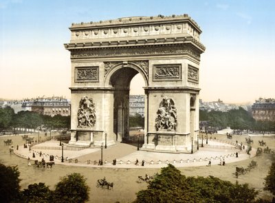 巴黎Larc de Triomphe de Letoile（手工彩色照片） 作者 英语学校