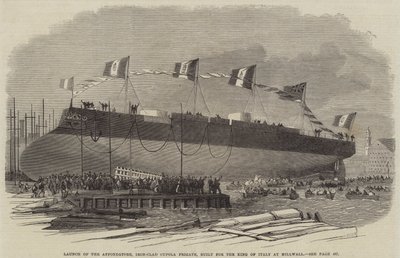 1865年在米尔沃尔为意大利国王建造的Affondatore，Iron-Clad Cupola护卫舰 作者 英语学校