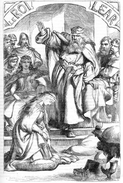 李尔王--《威廉-莎士比亚全集》中的插图，1866年--该版本的插图和一般形式借用了伦敦出版的卡塞尔的莎士比亚插图。 作者 英语学校