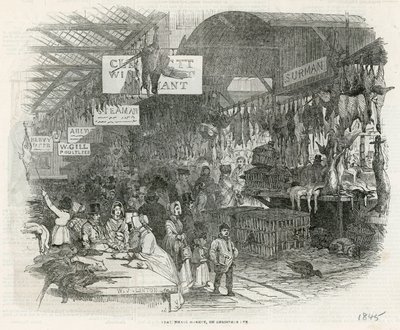 1845年圣诞节前夕的Leadenhall市场 作者 英语学校