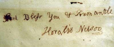 Left Handed Writing of Admiral Lord Nelson (pen & ink on paper) 作者 英语学校