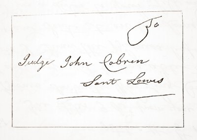 Daniel Boone致John Cobren法官的信，原始日期为1809年10月5日（另见619584） 作者 英语学校