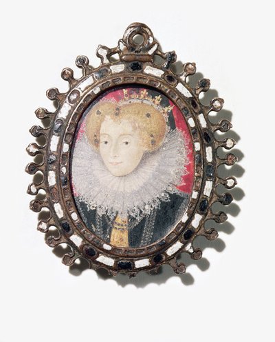 Lettice Knollys，莱斯特夫人（牛皮纸上的水彩画） 作者 英语学校