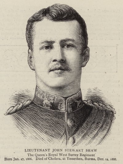 Lieutenant John Stewart Shaw (engraving) 作者 英语学校