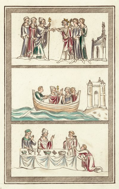 托马斯·贝克特 (Thomas Becket) 的生平（彩色版画） 作者 英语学校