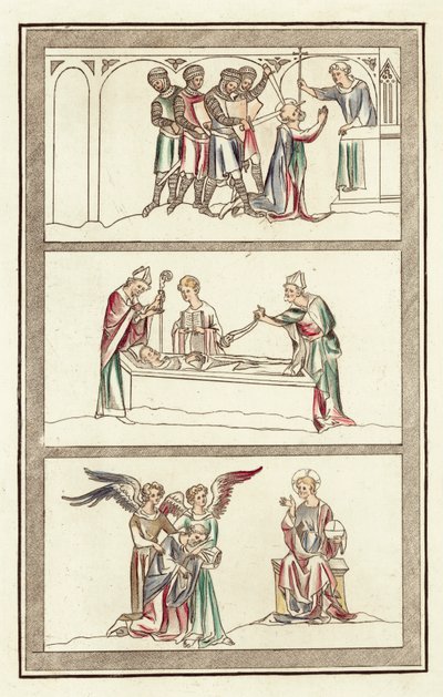 托马斯·贝克特 (Thomas Becket) 的生平（彩色版画） 作者 英语学校