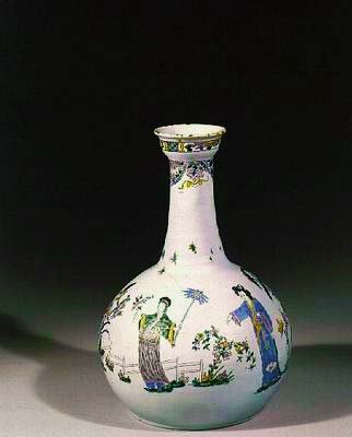 利物浦水瓶，珐琅中国风装饰，c.1750（陶器） 作者 英语学校