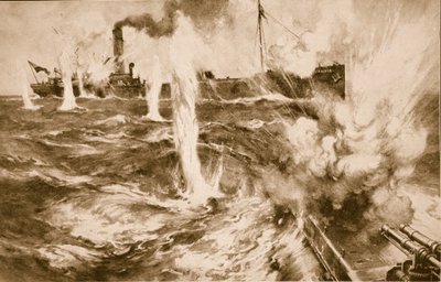 1916年4月29日，1914  -  1919年伦敦科利尔Wandle在北海成功引进德国潜艇 作者 英语学校