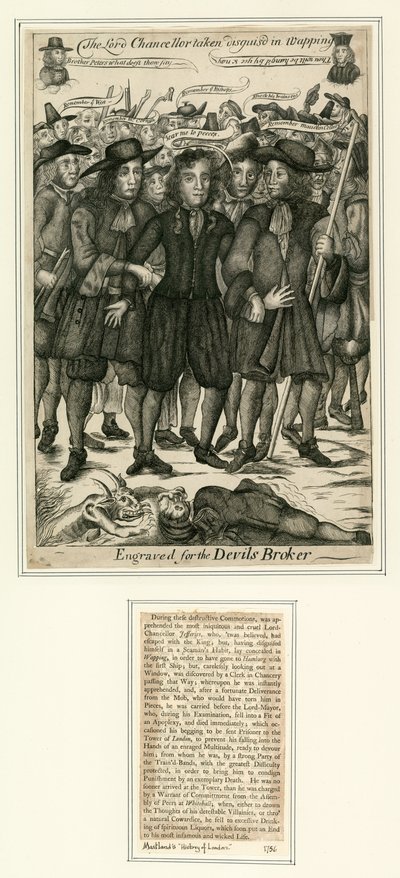 Lord Chancellor Jefferies在Wapping被捕 作者 英语学校
