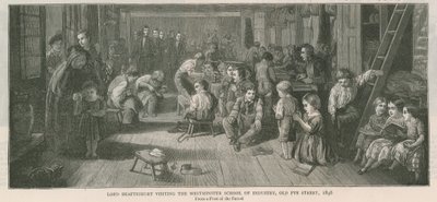 沙夫茨伯里勋爵1846年访问伦敦Old Pye街的威斯敏斯特工业学院 作者 英语学校