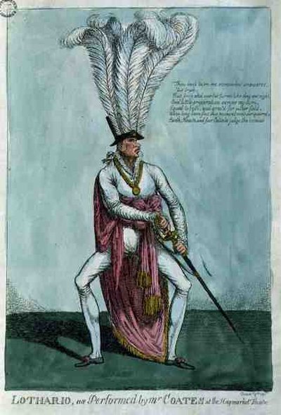 "Lothario, as Performed by Mr Coates at Haymarket Theatre, December 9 1811, published by William Holland. 作者 英语学校