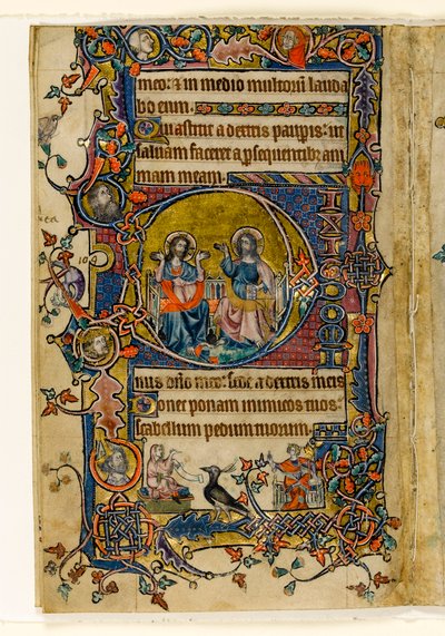MS 1-2005，关注。 161v：父与子，历史最初来自Macclesfield Psalter，使用Sarum，东安格利亚，c.1330 作者 英语学校