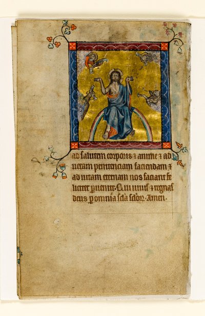 MS 1-2005，关注。 8v：基督在审判中，来自Macclesfield Psalter的缩影，使用Sarum，东安格利亚，c.1330 作者 英语学校
