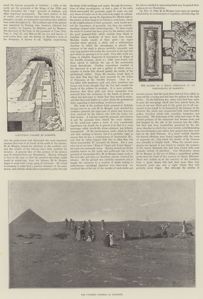M de Morgan 在 Dahshur 的发现（雕刻） 作者 英语学校