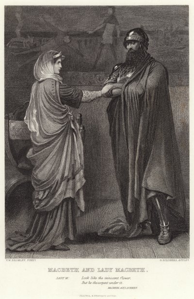 Macbeth和Macbeth夫人，Macbeth，Act I，Scene V. 作者 英语学校