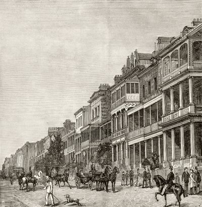 悉尼麦格理街，1880年，来自霍华德威洛比的“澳大利亚图片”，由伦敦宗教学会出版，1886年 作者 英语学校